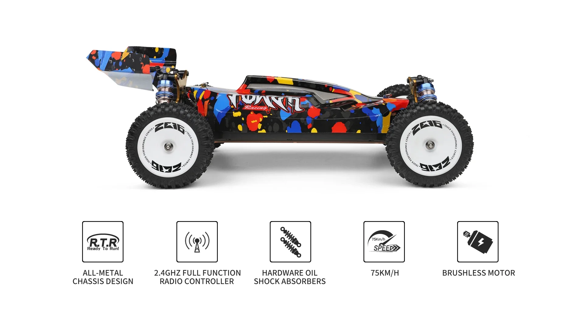 WLtoys 1:12 124007 124017 75KM/H 4WD Brushless Racing Car High Speed 2.4G Remote Control Drift Crawler Truck Toys for Children