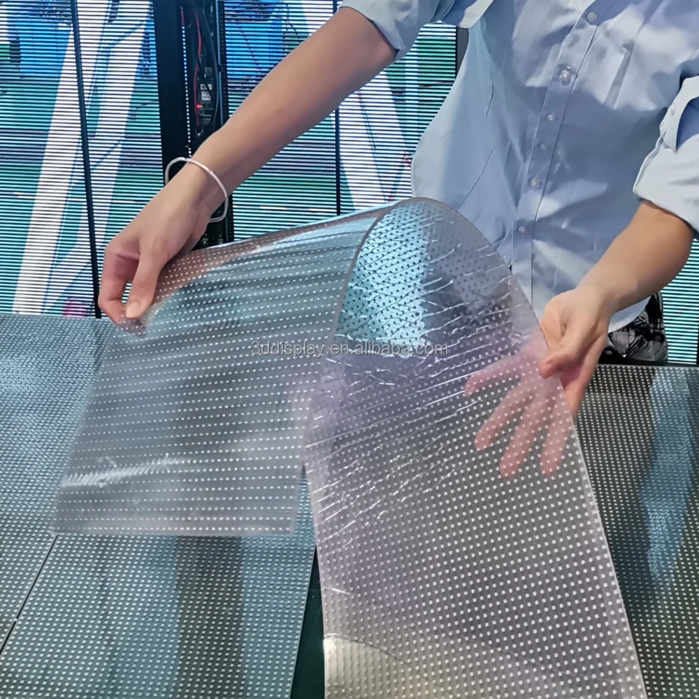 

LED Crystal Film Screen Transparent Film Screen on Glass Transparent Film P4 P3.91 7.81 P10 P8 Transparent