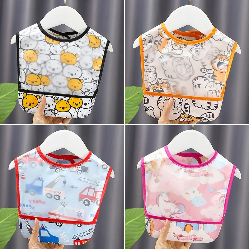 

Cartoon Print Baby Bibs Waterproof Infant Burp Cloths 0-1Year Boy Girl Feeding Accessories Kids Apron Cute Toddler Saliva Towel