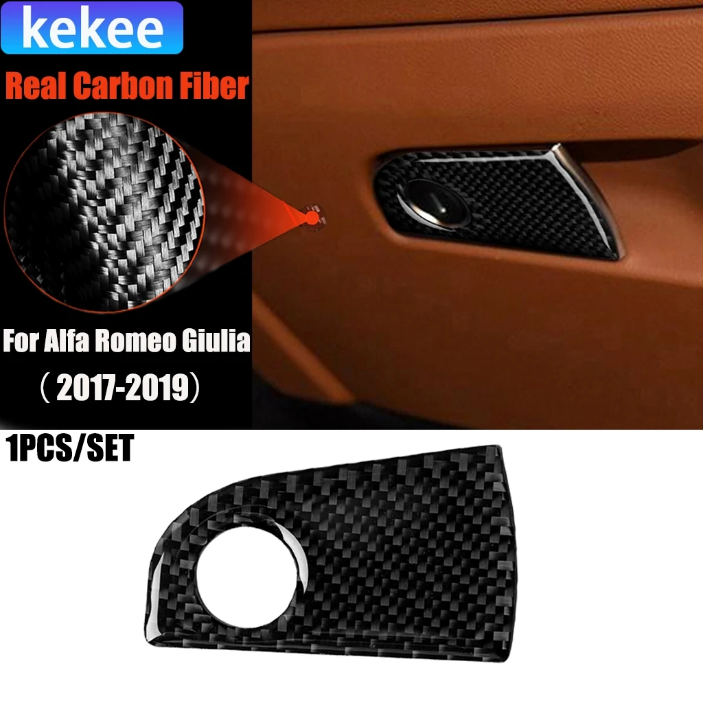 

Автомобильные аксессуары из углеродного волокна, ручка для хранения перчаток, модифицированная внутренняя отделка, мягкая наклейка для Alfa Romeo Giulia 2017-2019