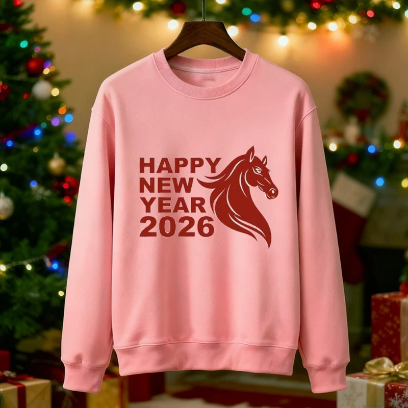 السنة الجديدة للحصان 2026 علامة مقاطع صينية رمز زودياك القمري قطع ملف Cricut صورة ظلية تنزيل رقمي مطابقة هوديي #1