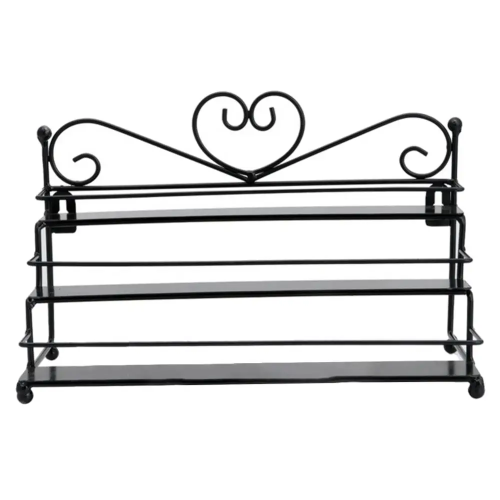 Scaffale per smalti per unghie a forma di cuore a 3 strati, espositore per cosmetici, organizer per rack, espositore per smalti per unghie, scaffale per gel