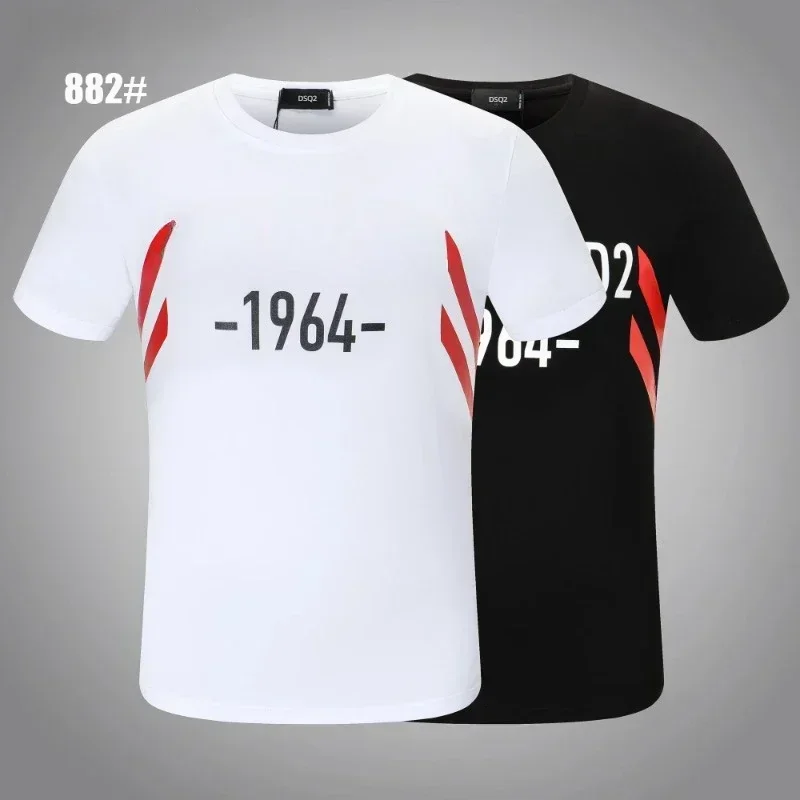 

Футболка 2025 года для мужчин, летняя повседневная футболка ICON, бестселлер, уличная одежда с принтом Dsq2 1964, футболка с надписью, мужские футболки, топы