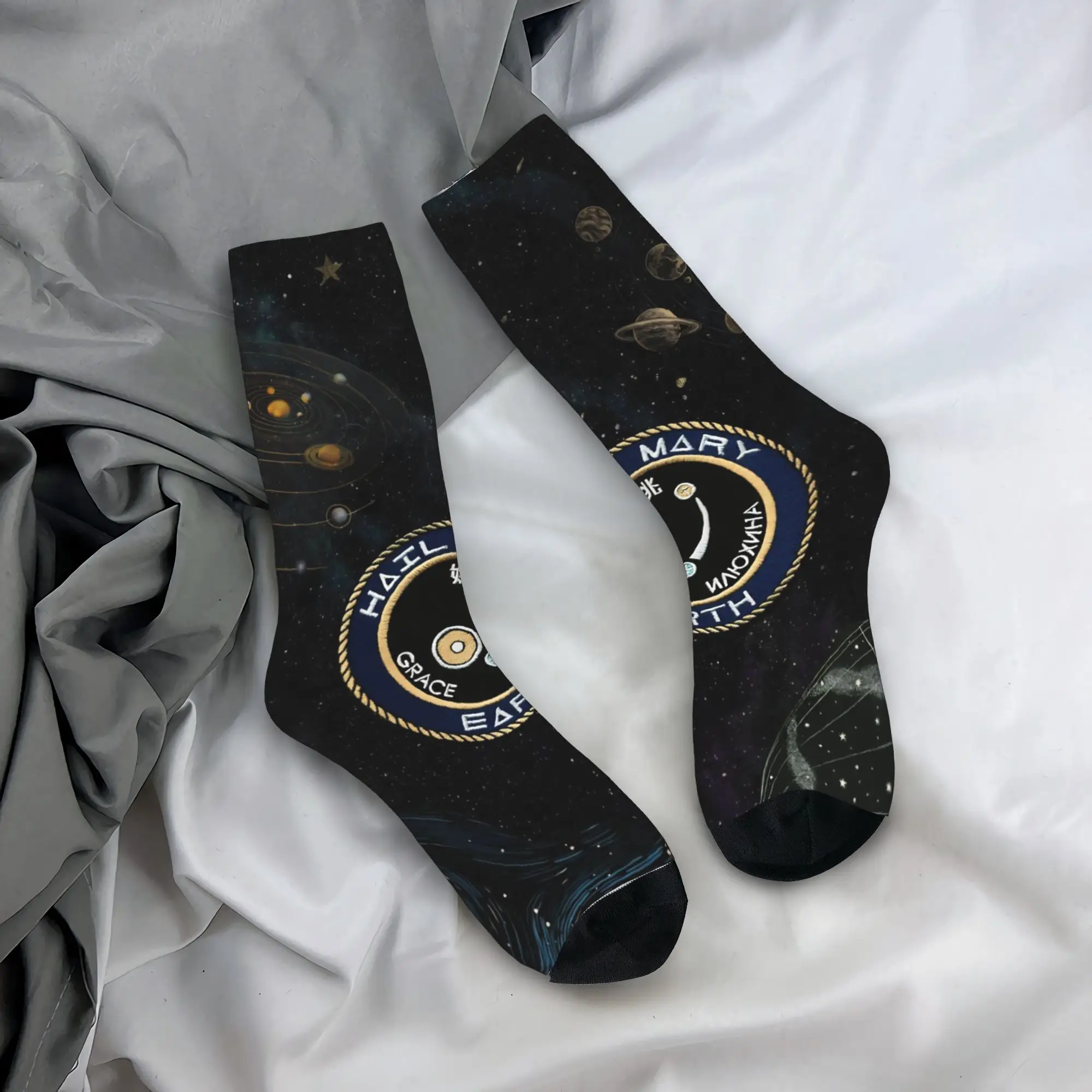 

Stylish Men Women Crew Socks Project Hail Mary Movie 2026 Accessories Comfortable Sweat Absorbing Socks
