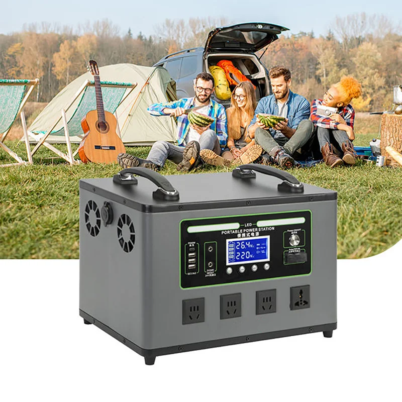 Intelligent Output AC DC USB Electric Car Outdoor Computer Laptop Charging 2200W Mobile Energy Storage Power Bank