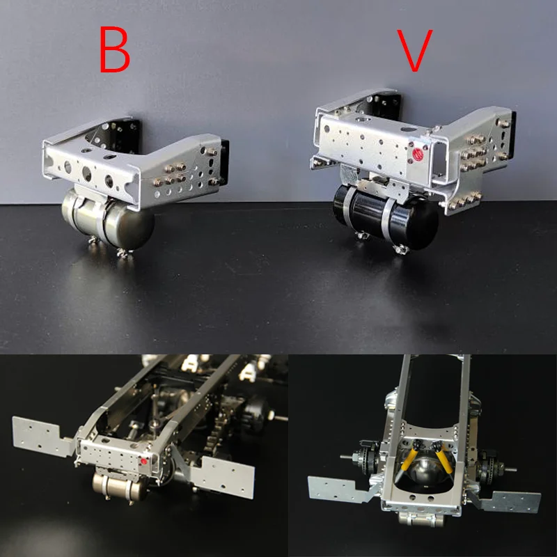 

Metal Simulation Tail Boom Gas Tank Tail Light Bracket Fender for 1/14 Tamiya RC Truck Tipper SCANIA 770S VOLVO BENZ MAN TGX Car