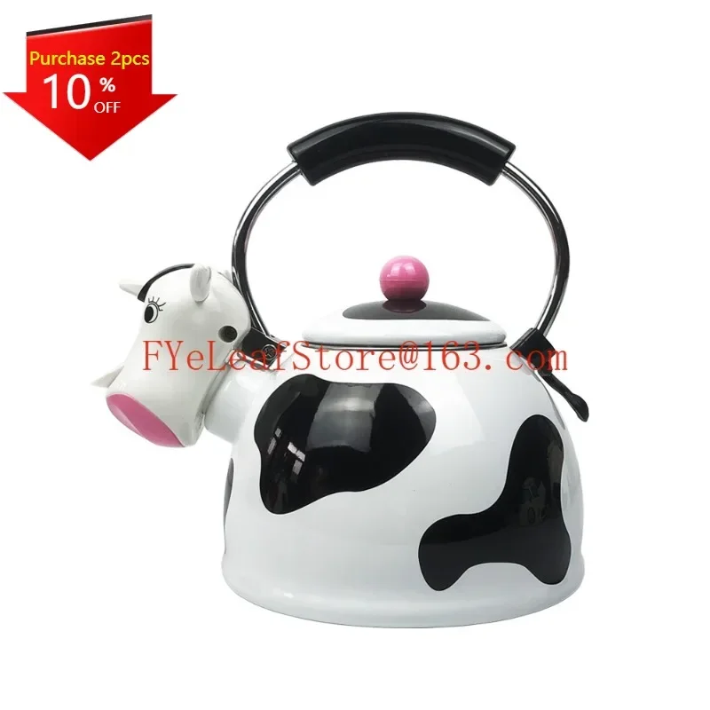 

Kettle Cartoon Stainless Steel Enamel Coffee Pot