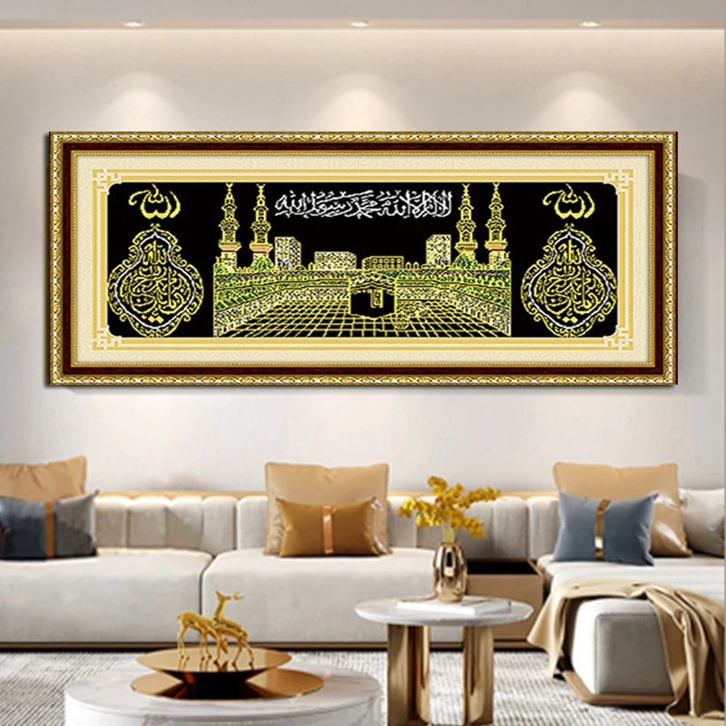 5D DIY diamond painting round diamond mosaic mosque picture rhinestone embroidery religious decoration home Islam