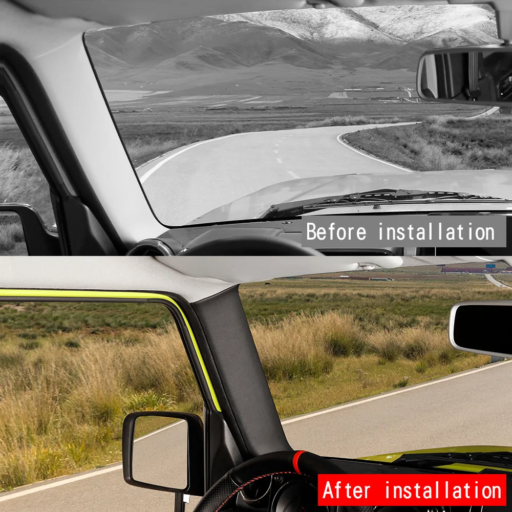 

Interior Accessories For Suzuki Jimny Nomade 2025 2026 Leather Car Inner A-Pillar Pad Sticker Protector Panel Cover Trim