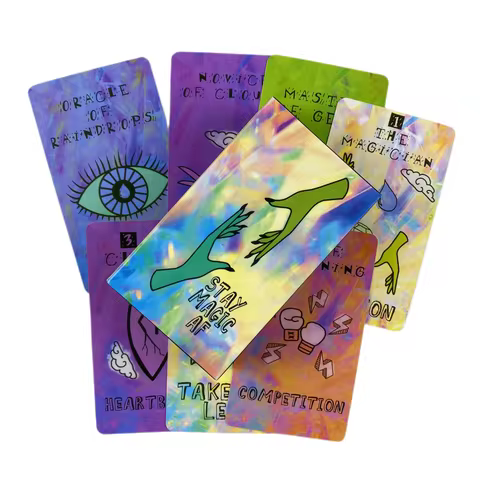 Prism Stay Magic Tarot Cards Divination Deck English Versions Edition Oracle Board Playing INK Table Game For Party