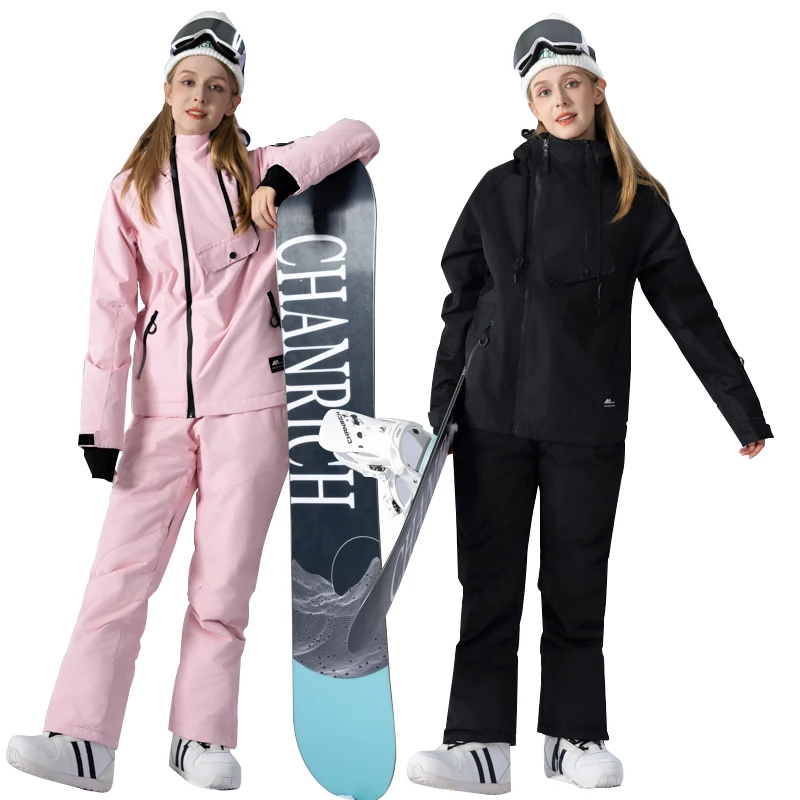 Outdoor Mountain Sport Man Snowbord Suit Winter Hooded Jacket Pants Women Skiing Sets Heated Cross-country Female Snow Costumes