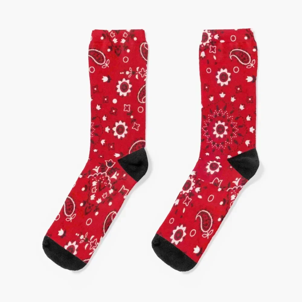 RED BANDANNA Socks basketball winter thermal winter custom sports Socks Male Women's