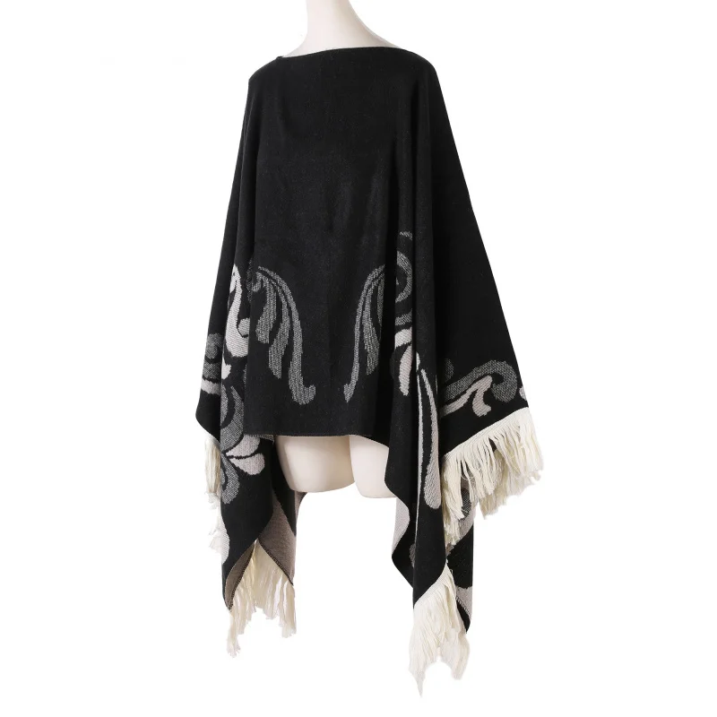 European and American Fashion Pullover Tassel Shawl Summer High Sense 2024 New Cloak for Women