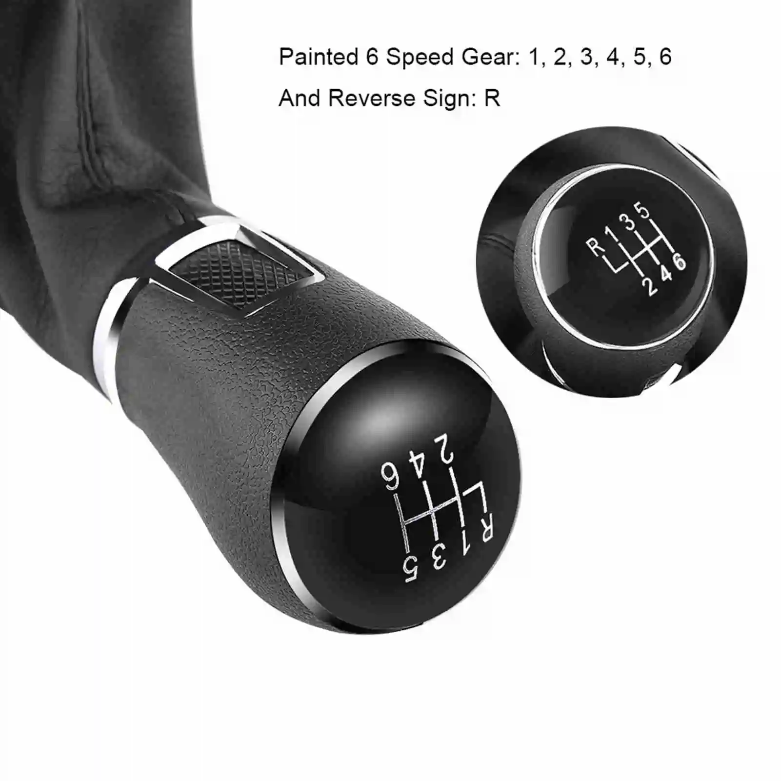 6 Speed Car Gear Shift Knob Stick Gaiter Boot Frame Kit 3AA711113A For VW Passat B7 B7 2011-2012