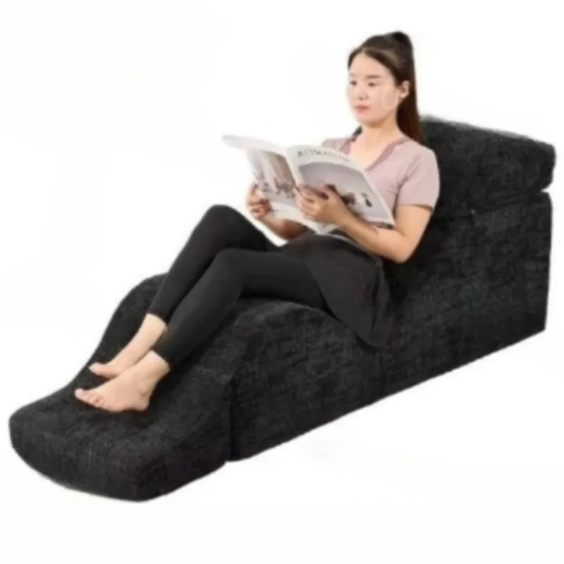Adult Convertible Yoga Chair Ergonomic Foam with Waist Pillow Washable Cover Side Pouch
