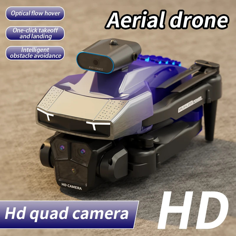 โดรนของเล่นบังคับวิทยุพับเก็บได้ H3 HD กล้องถ่ายภาพทางอากาศโดรนสี่ใบพัดควบคุมด้วยรีโมทลื่นไหลด้วยแสงของเล่นสำหรับเด็ก