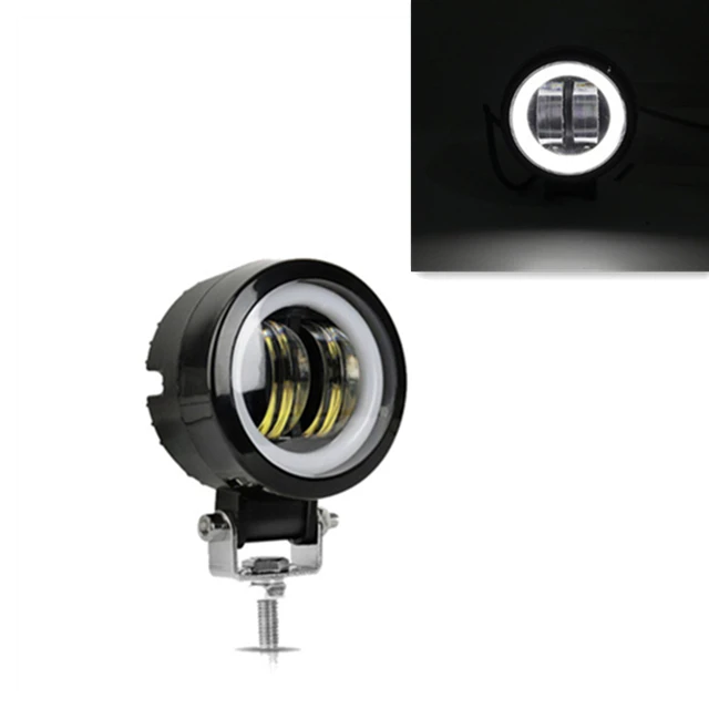 3 Inch 7d Lens Led Werk Licht Bar Vierkante Auto Koplamp Halo Voor Motorfiets Jeeps Atv Suv 12V 24V Angel Ogen Rijden Lichten