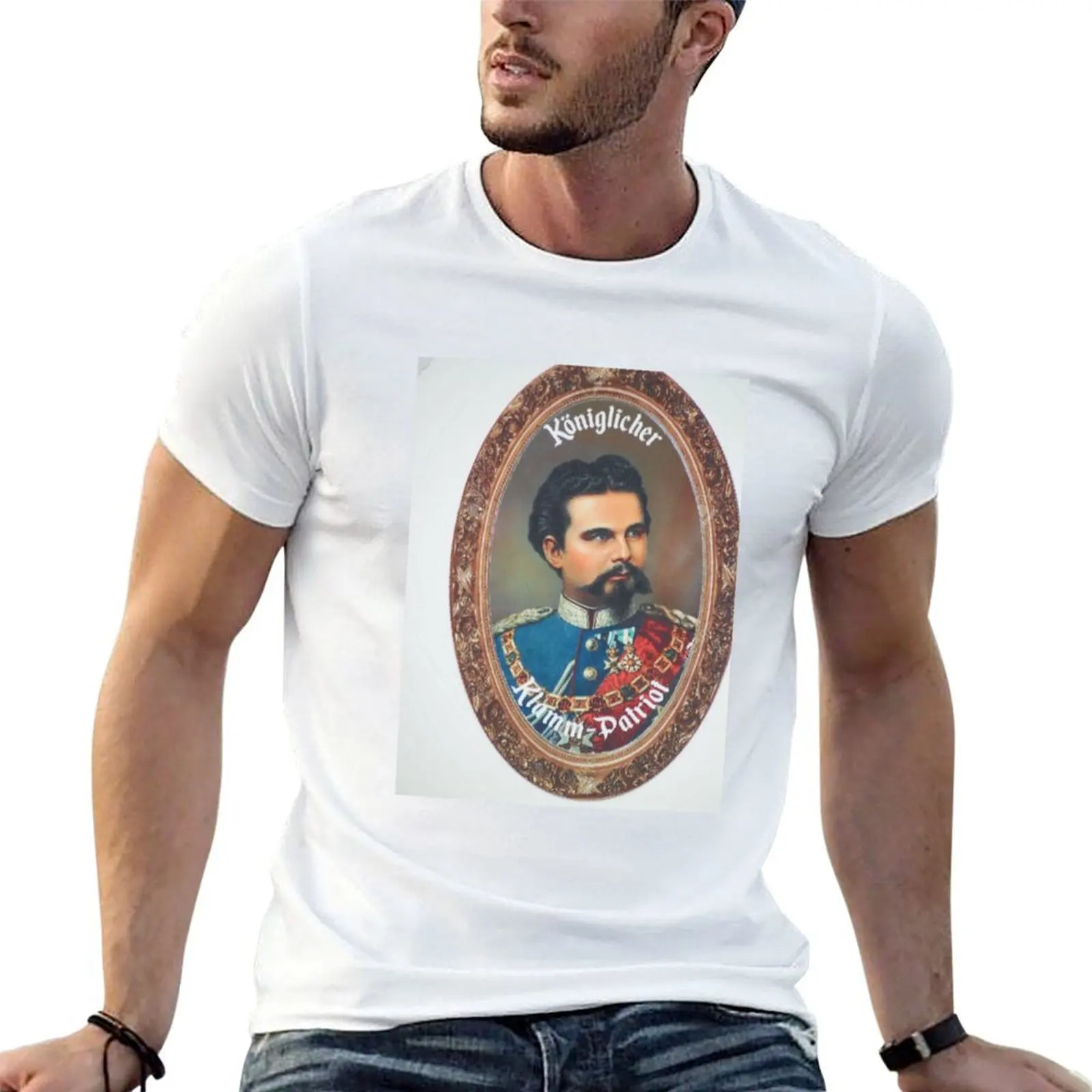 

King Ludwig II of Bavaria T-Shirt cotton t shirts high quality t shirt man cotton t shirts for man graphic funny T-Shirt