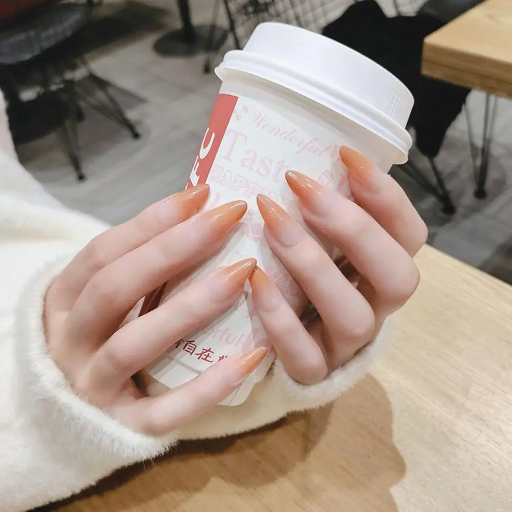 24pcs/box Detachable Artificial Manicure Tool Stiletto False Nails Fake Nails Wearable Nail Tips