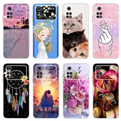 For Xiaomi Poco M4 Pro 4G Case 6.43'' Cute Cartoon Soft Silicone Case For Xiaomi Poco M4 Pro PocoM4 Pro Back Cover Fundas Bumper