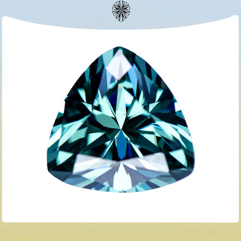 Esmeralda Verde Moissanite Gemstone, Trillyon Cut, Laboratório Crescido Diamante para Encantos, Jóias com Certificado GRA, Cor Primária