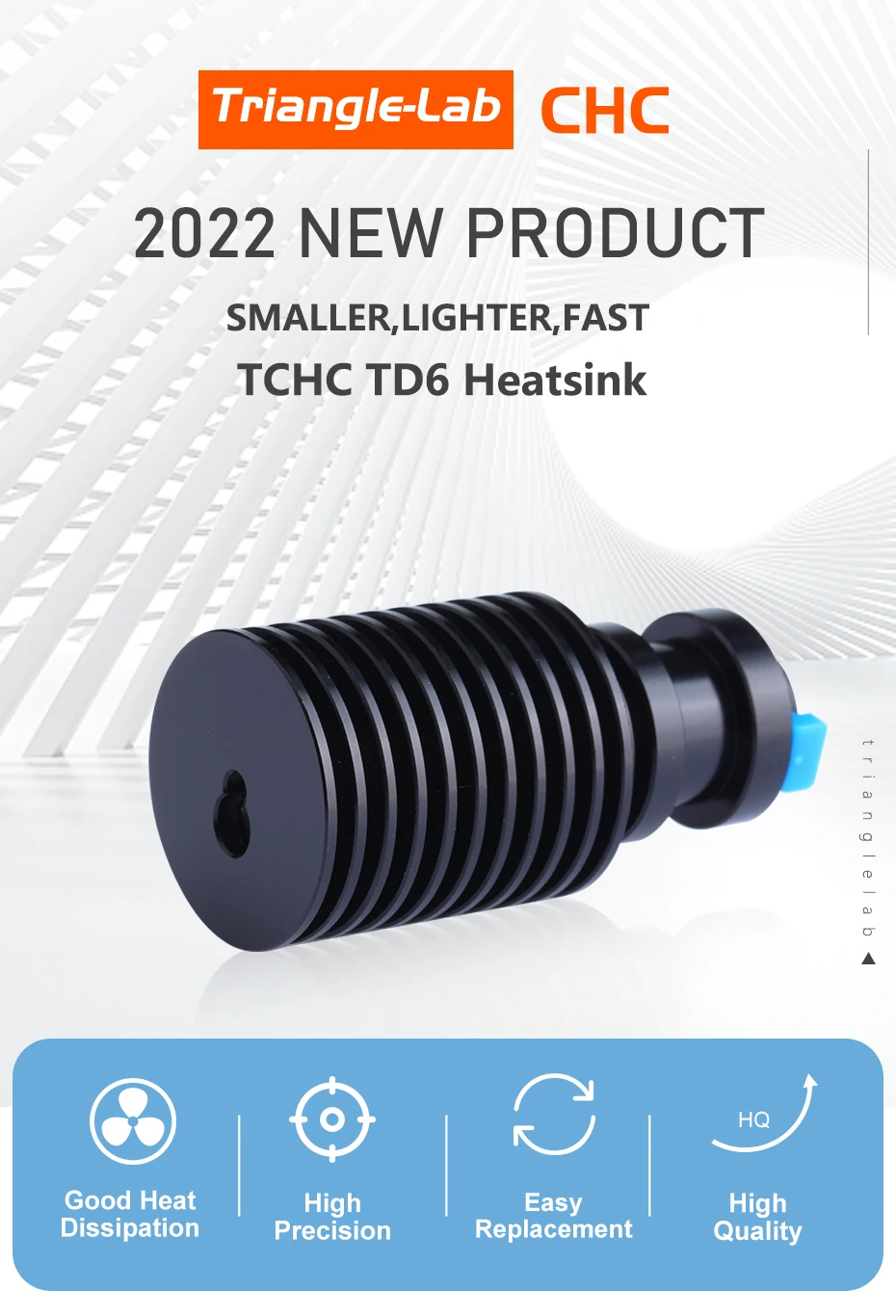 C Trianglelab TCHC TD6 Kühlkörper Kompatibel mit TCHC TD6 Hotend TUN Düse Dünnwandiger Bi-Metall Heatbreak 3D-Drucker – Detail 1