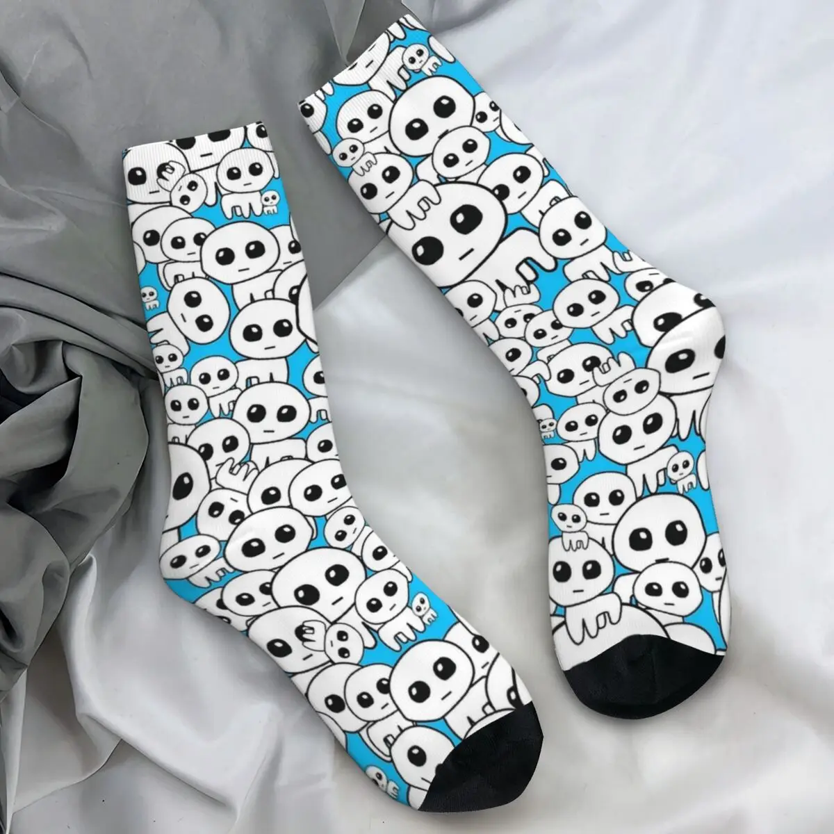 

TBH Autism Creature Meme Yippee Socks Blue Novelty Stockings Autumn Anti Sweat Men's Socks High Quality Graphic Cycling Socks