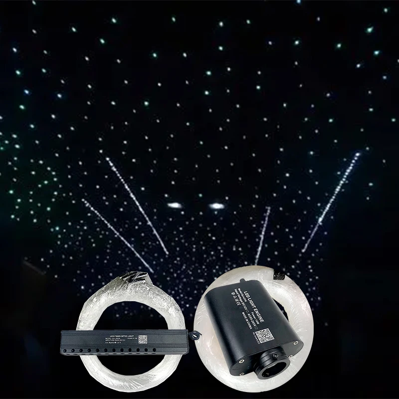 new RGBW Fiber Optic Star Light Kit app Car Roof Starry Meteor sky Ceiling Shooting LED Combination lamp Cable Effect lamp 16W