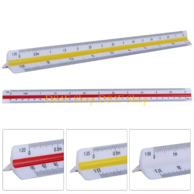 

D84F Multifunctional Triangular Ruler Student StationeryDrafting Tool Scale Ruler