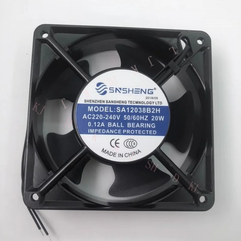 

N FOR SNSHENG SA12038B2H AC220V-240V 20W 0.12A 12038 Aluminum Frame Cooling Fan