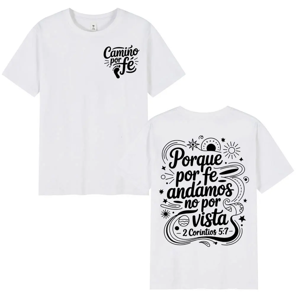 Jesus Bible Verse Christian T-shirt Men Women High Quality Fashion Short Sleeve T Shirt Summer Casual Loose 100%cotton T-shirts