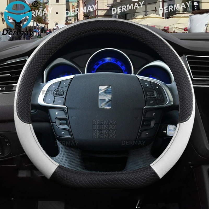 for Citroen DS4 DS 4 I II 2010~2022 Car Steering Wheel Cover PU Leather Non-slip Auto Accessories