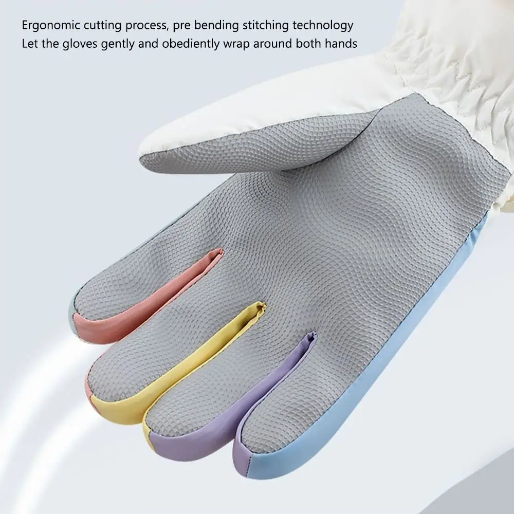 

Модные теплые зимние лыжные перчатки с надписью, водонепроницаемые ветрозащитные спортивные перчатки для снегоходов, утолщенные велосипедные перчатки с сенсорным экраном