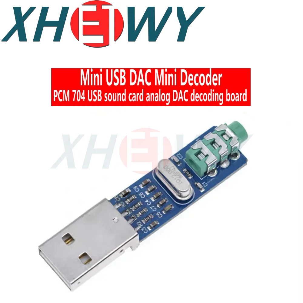 5V MINI PCM2704 USB DAC HIFI USB การ์ดเสียง USB Power DAC โมดูลบอร์ดเครื่องถอดรหัส DAC สำหรับ ARDUINO ราสเบอร์รี่ Pi 16บิต