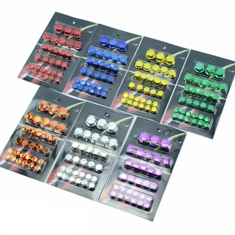 30PCS/Set Motorcycle Head Screw Cover 7 Colors Rustproof Screw Nut Bolt Covers Modification Parts Motorcycle Accessories