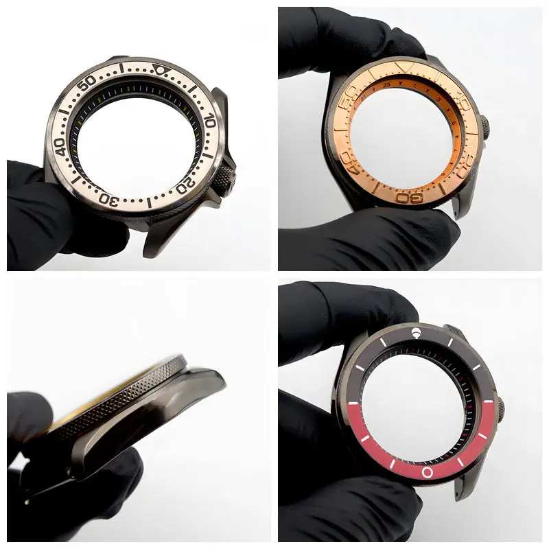

Gun Colour Watch Case Fit NH34 NH36 NH35 7S 4R Automatic Movement SKX007 009 Men's Watch Replace With Steel 200M Waterproof