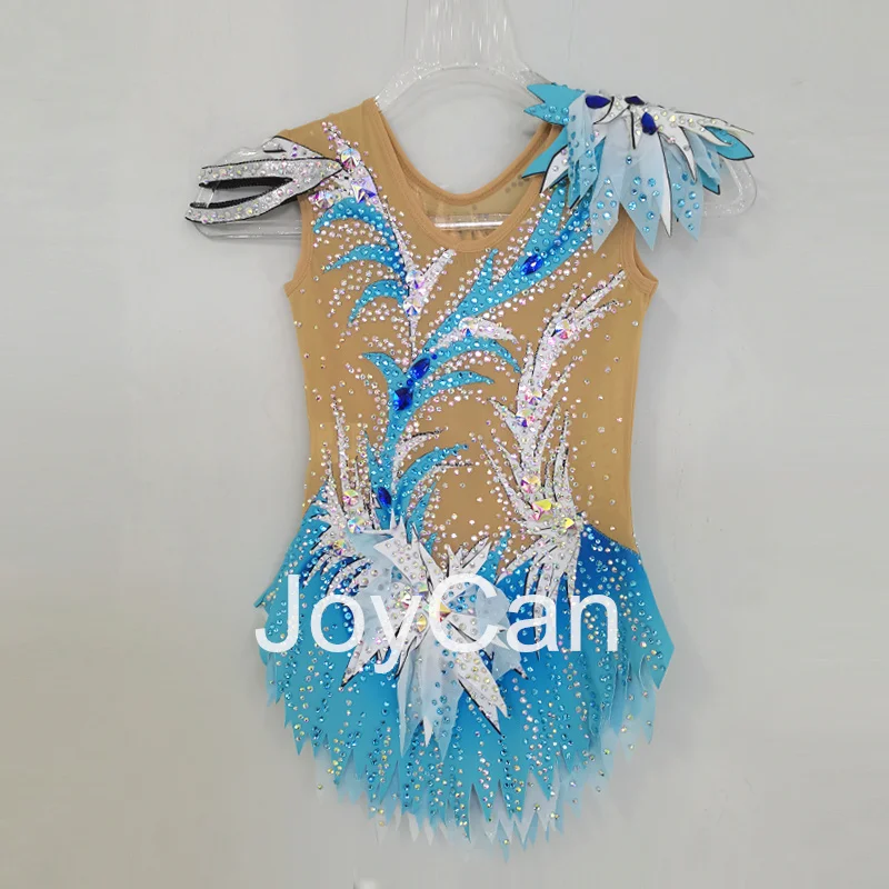 Joycan Rhthmic Gymnastik Trikots Mädchen Frauen blau Spandex elegante Tanz kleidung für die Konkurrenz