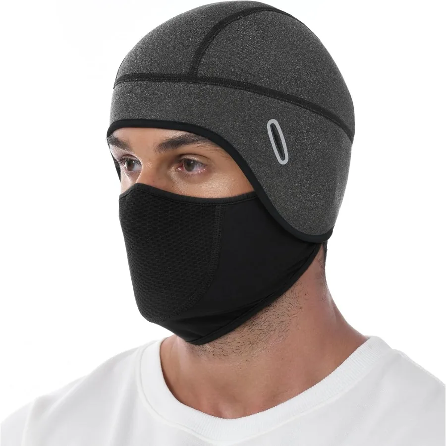 

Thermal Skull Cap Helmet Liner Hat with Face Cover Balaclava Face Mask with Glasses Holes for Cycling Motorcycle