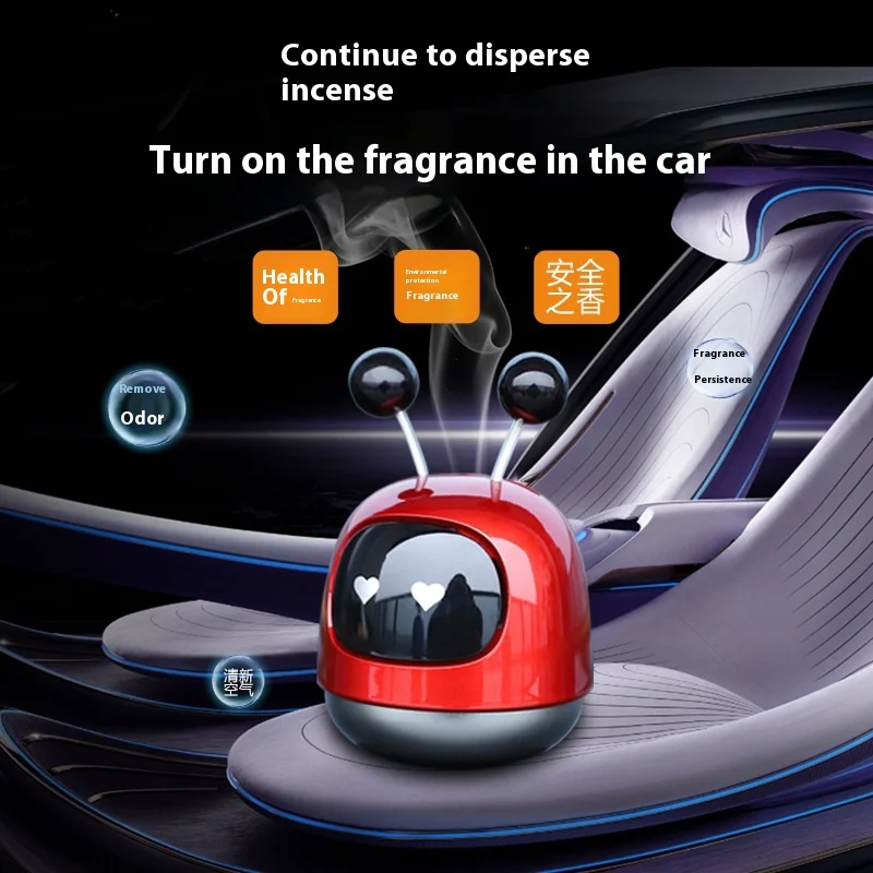 Dynamic Robot Car Perfume Aromatherapy Car Interior Decoration Ornaments Shaking Head Solid Balm Long-Lasting Light Fragrance