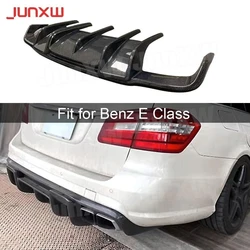 For Benz E Class W212 E400 E500 E63 AMG 4 Door Sport 2011-2013 FRP Rear Bumper Lip Diffuser Spoiler Carbon Fiber Rear Diffuser