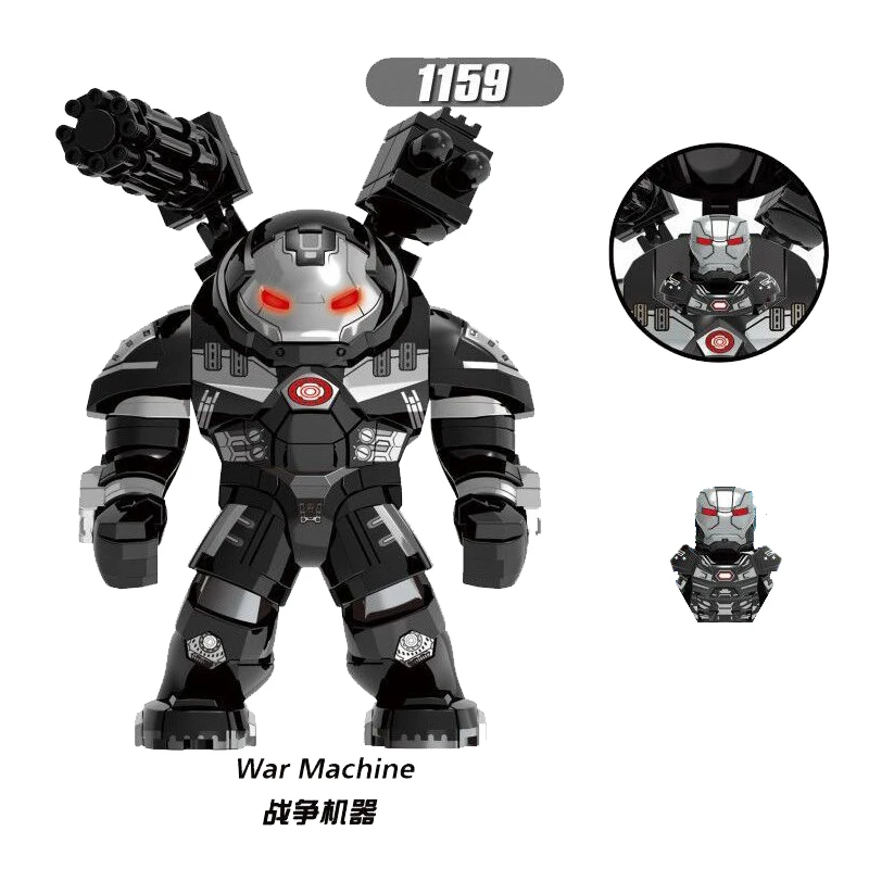 2024 Superhero Iron Hulkbuster Building Blocks Mini Action Figures Marvel Avengers Iron Man War Machine Dolls Model Toy Kid Gift