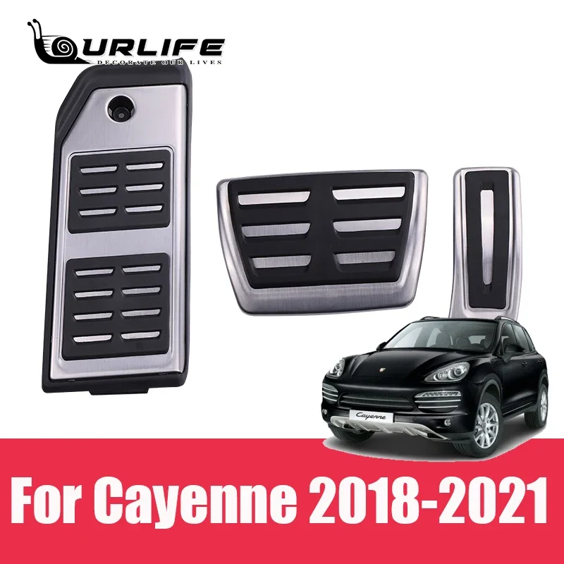 

For Porsche Cayenne 2018 2019 2020 2021 Pedal Cover Fuel Gas Brake Foot Rest Housing No Drilling Car-styling Accessories