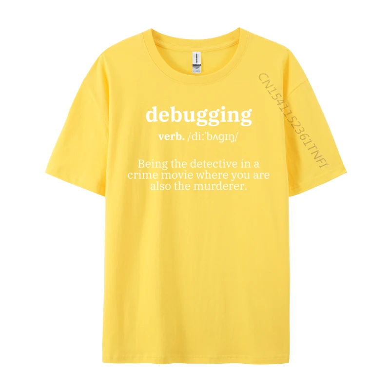 Definizione di debug programmatore di scienze del Computer codifica uomini nuova maglietta stampata T-Shirt in puro cotone stampate su