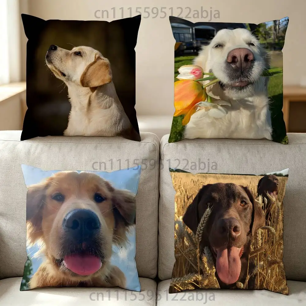 Labrador retriever Throw Pillow Case Decoration Bed Custom Square Pillowcase Pad Cover