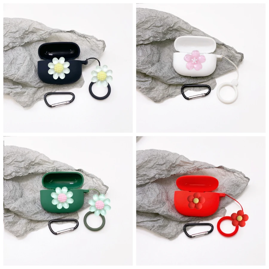 Funda con diseño de flores para Tozo T6 A3 T10 X1 NC9, funda de silicona para auriculares, funda dorada para TOZO Golden X1