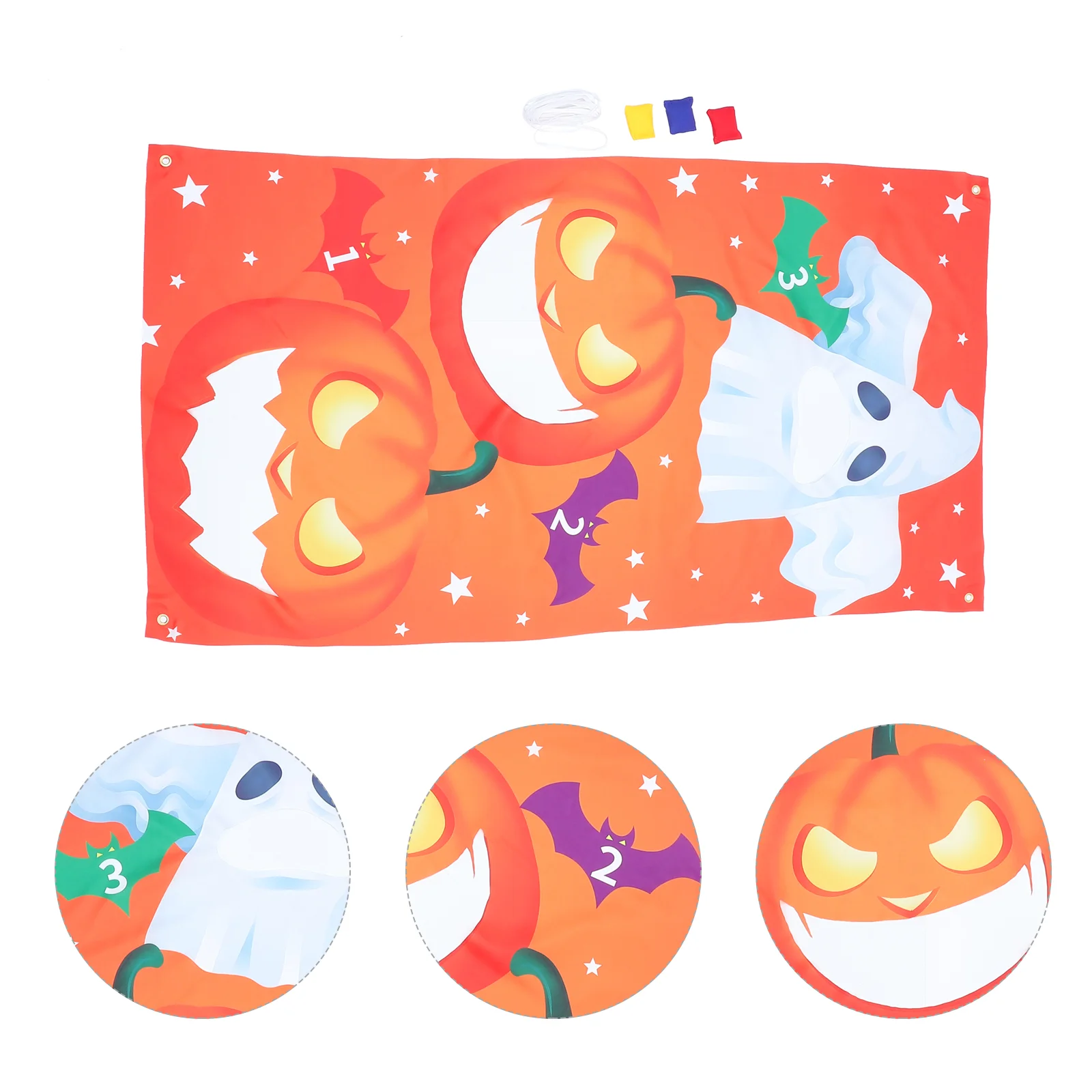 Halloween Banner Children Toss Game Decorative Flags Sandbag Throwing The Hanging