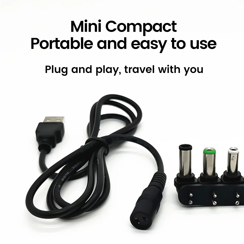 Mini USB to DC Booster Cable Wifi Router Audio Speaker Car Adapter Cable Laptop Power Bank Elbow USB Power Boost Line 5V/9V/12V