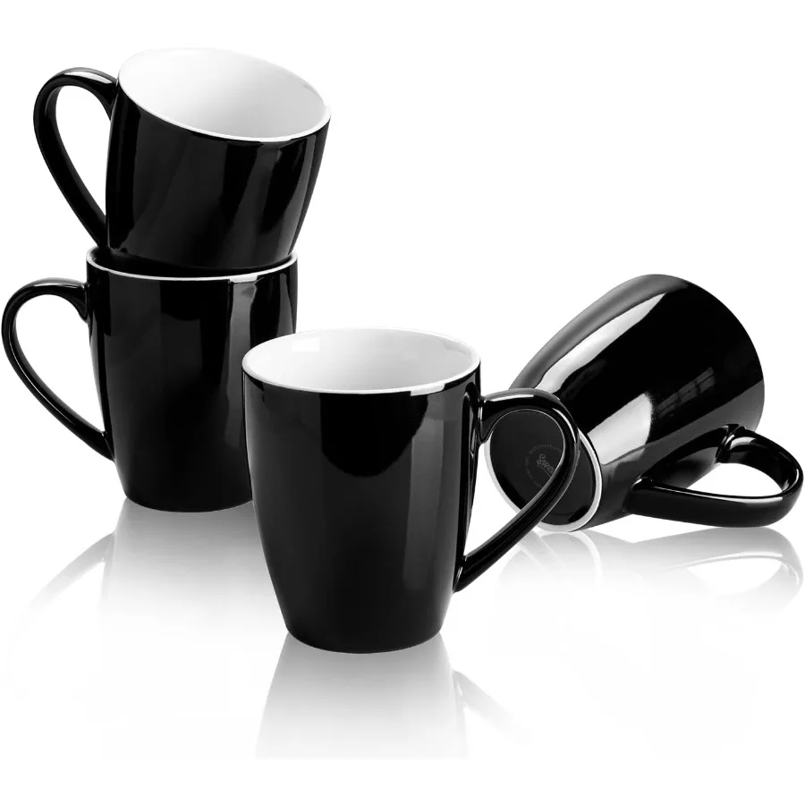 

Фарфоровые кофейные кружки-16 унций от вершины к ободке для кофе Латте Чай Какао Идеально подходит для утренних ритуалов Офисное и домашнее уютное M