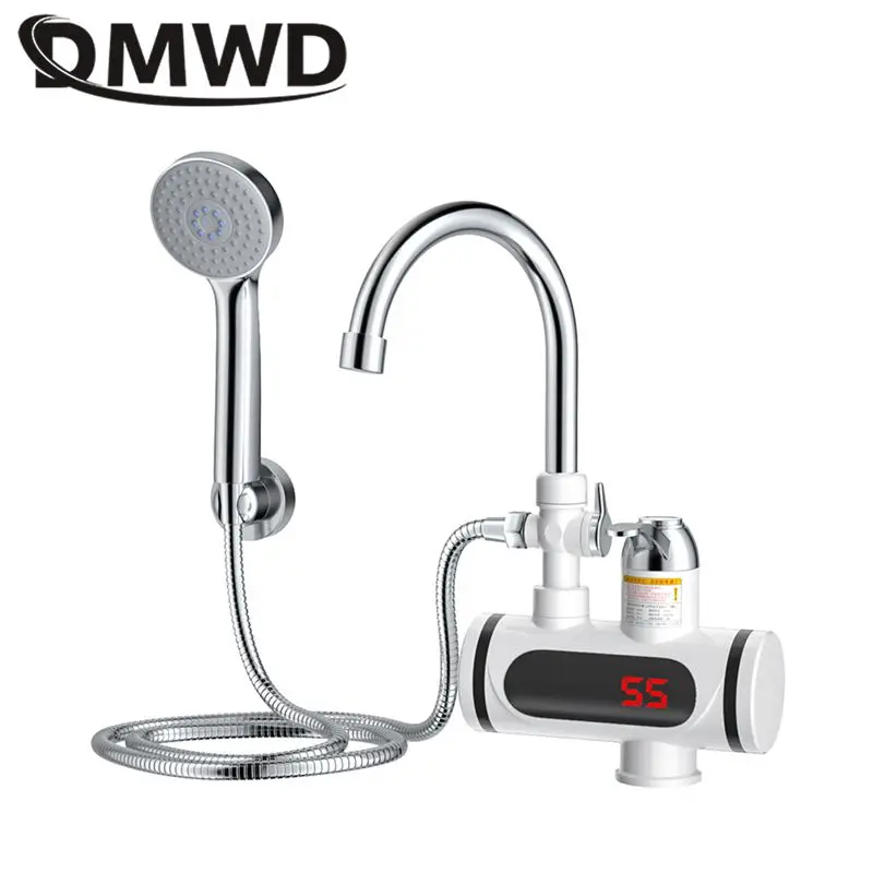 Dmwd-電気蛇口,給湯器,高温表示,LEDディスプレイ,キッチンシャワータップ,EU