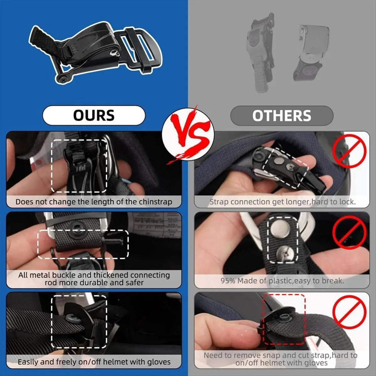 طقم استبدال مشبك سريع التحرير - مراجعة Quick Release Buckle Motorcycle Helmet وسعره